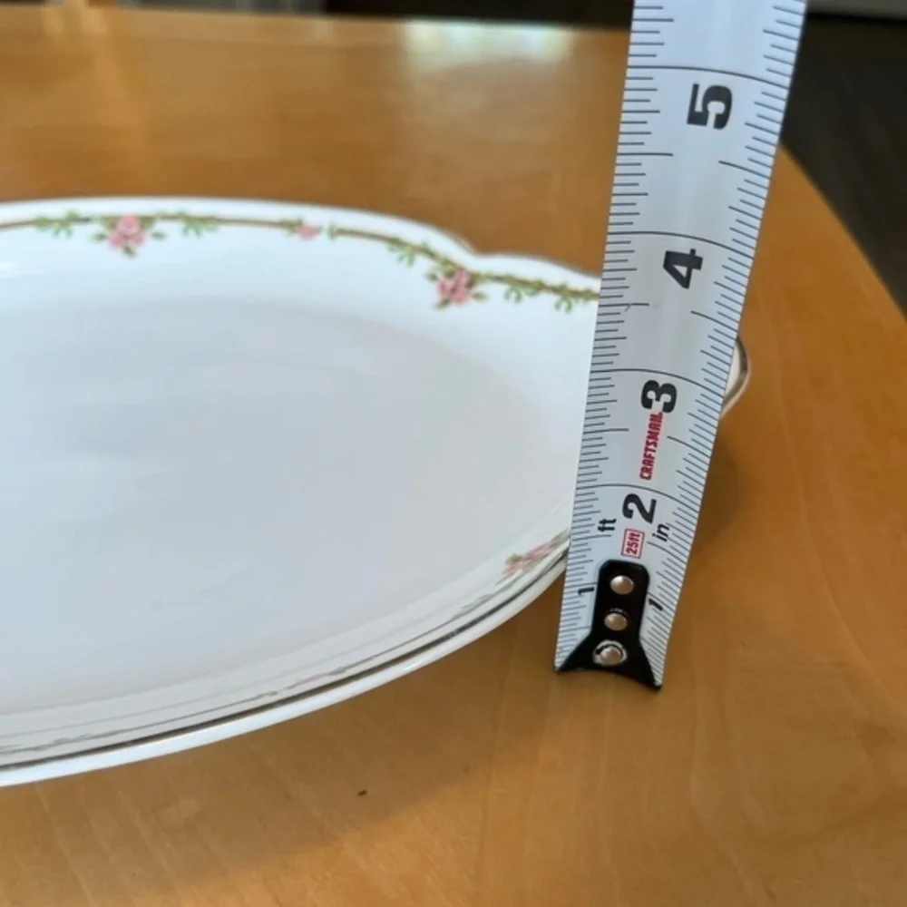 Vintage Theodore Havilland France Oval Platter Petite Rose Pattern